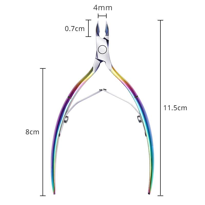 Rainbow Nail Manicure Stainless Steel Cuticle Nippers
