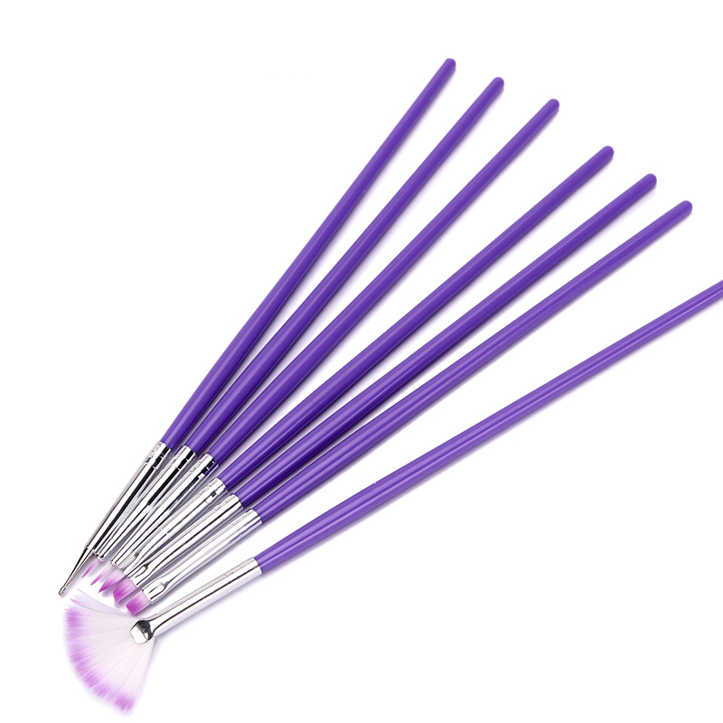 Set Purple Nail Brushes for Painting