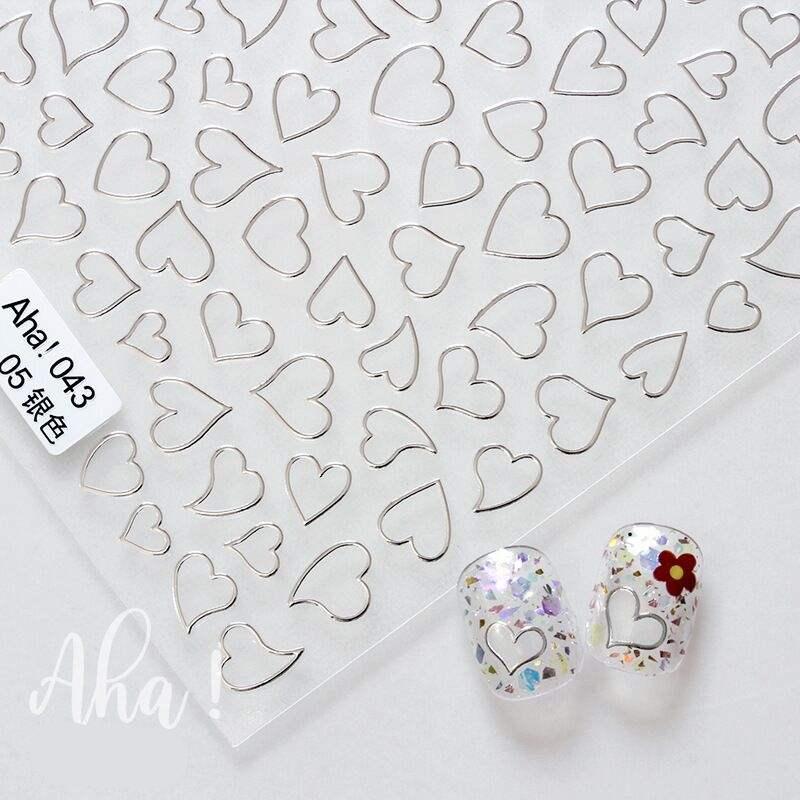 Heart 3D Nail art stickers - Limegirlstore