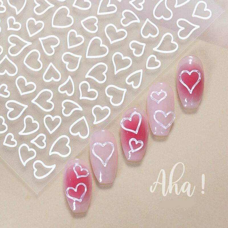 Heart 3D Nail art stickers - Limegirlstore