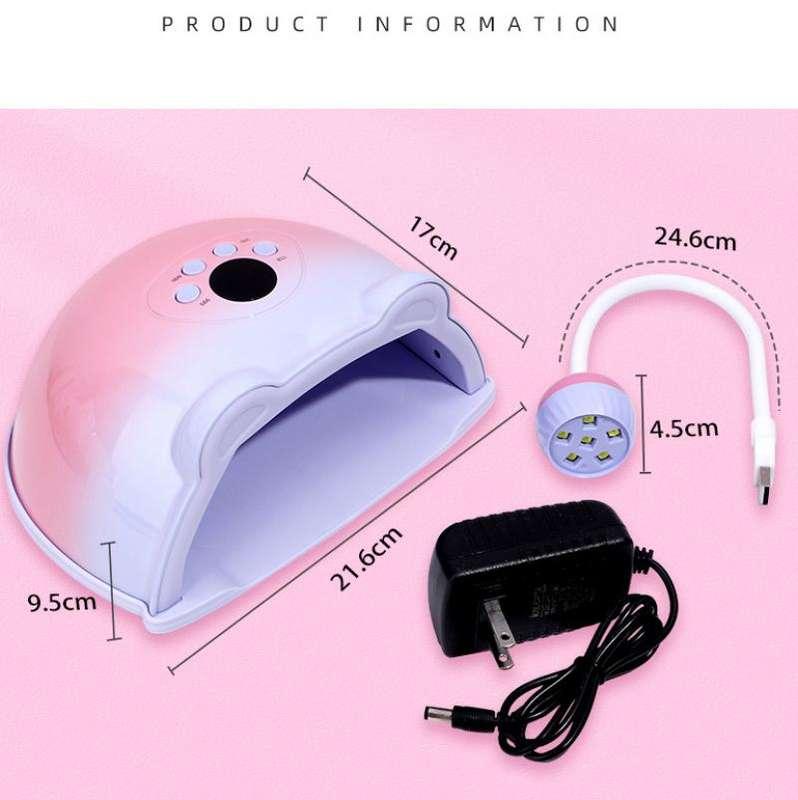 Two-In-One Rotatable Nail Drying Lamp Nail Dryer for Manicure Fast Curing Gel Nail Polish Professional Nail Lamp Salon Tools
