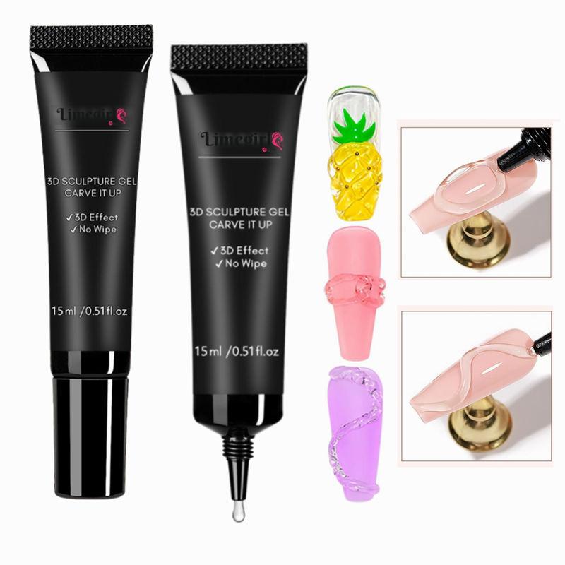 Makartt 3D Nail Gel, Sculpting Gel for Nail Art 15g DIY Craving Gel Nail Art Painting Gel, No wipe 3D Molding Gel for Nails