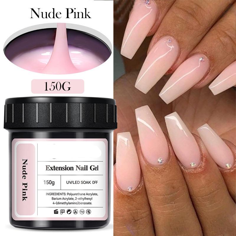 UR SUGAR 150g Building Nail Gel 18 Colors Nail Extension Gel Kit Nude Pink Clear Hard Constructed Gel Nail Strengthener Manicure