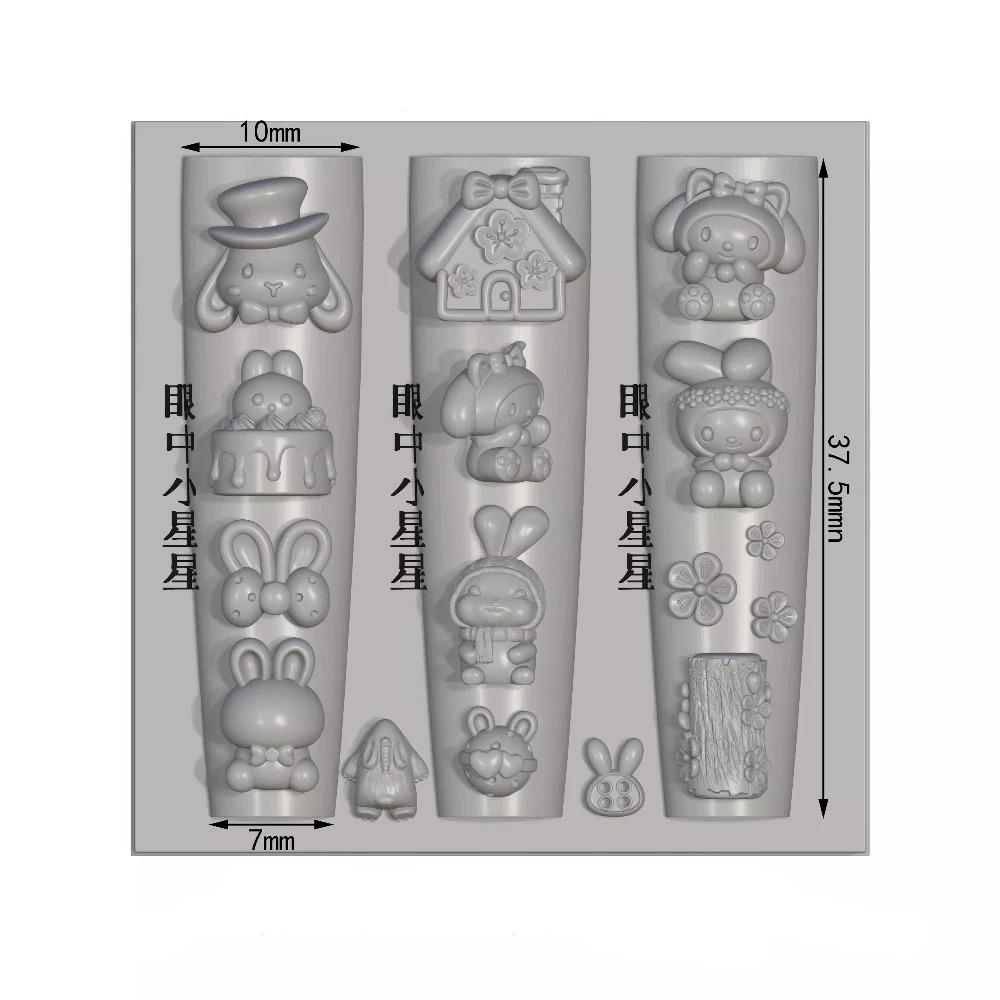 Kawaii Cartoon Sanrio Hello Kitty Nail Art Molds
