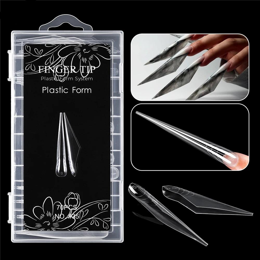Cat Claws Edge Cube Bridge Razor Modern  3D Curved Stiletto Nail Dual Forms