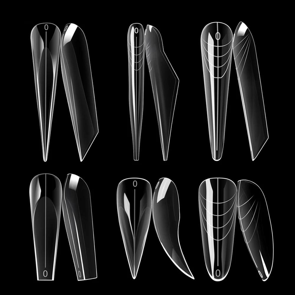 Cat Claws Edge Cube Bridge Razor Modern  3D Curved Stiletto Nail Dual Forms