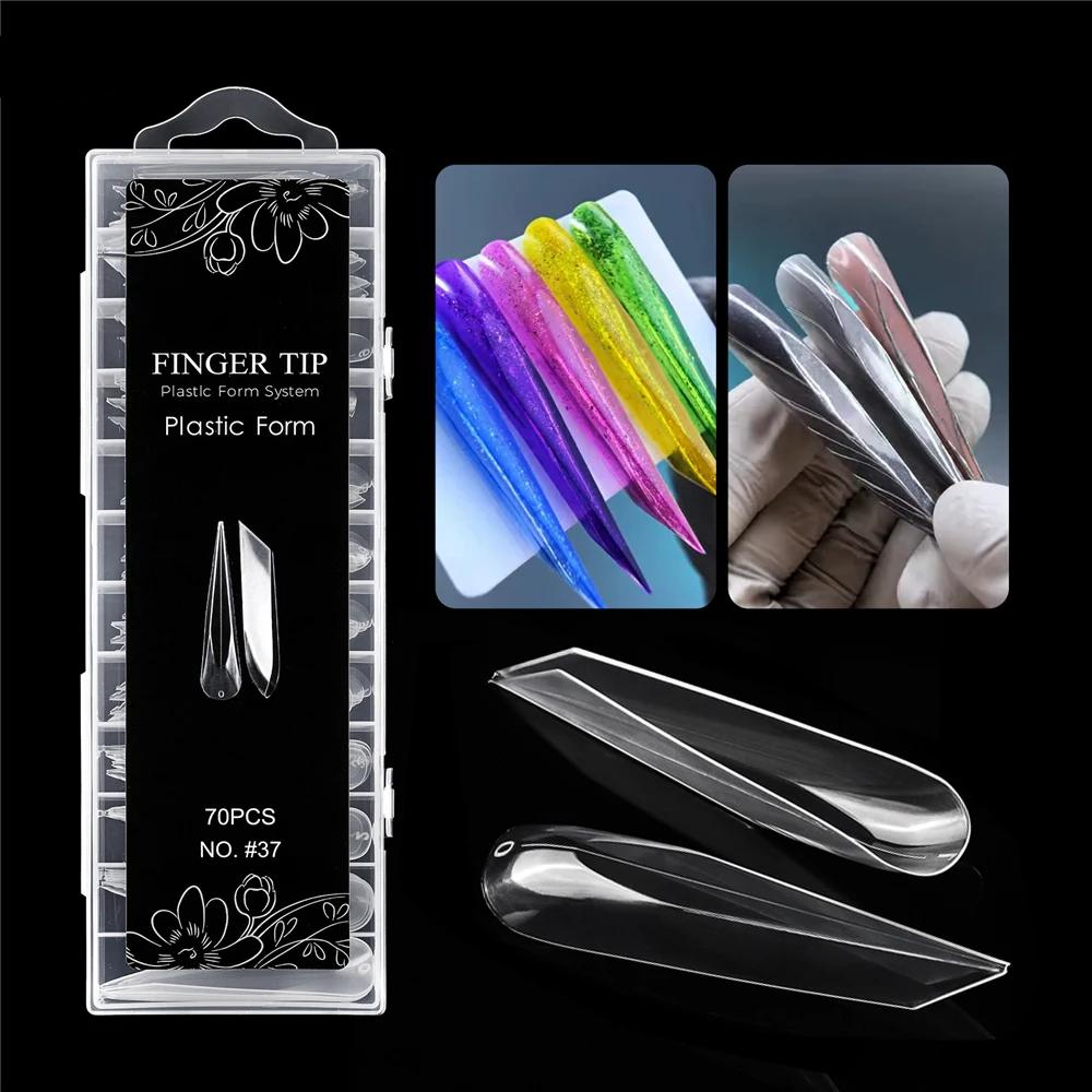 Cat Claws Edge Cube Bridge Razor Modern  3D Curved Stiletto Nail Dual Forms