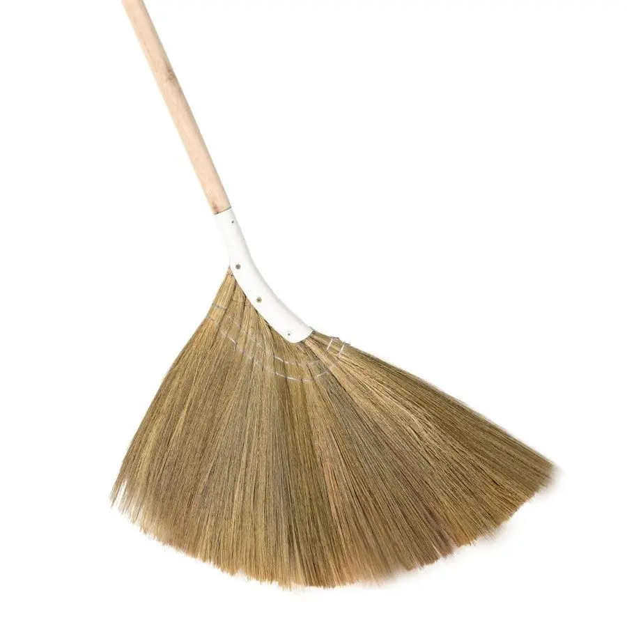 Broom Indoor Grass Broom Long Handle Broomstick for House, Garage, Office, Lobby Room, Kitchen