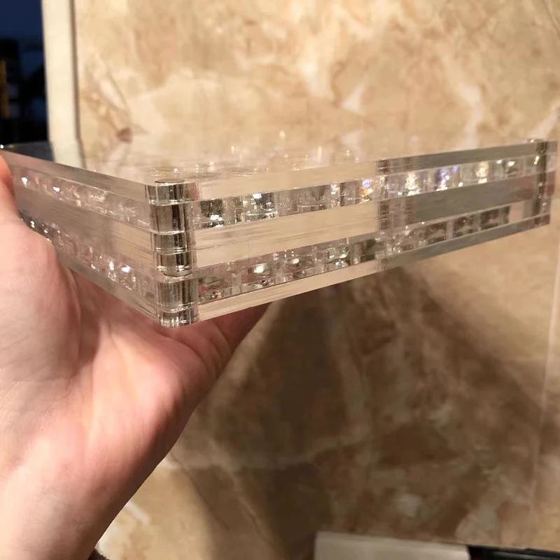 Square/Heart Hole Acrylic Nail Art Crystal Diamond Stone Jewelry Storage Box 36/64/100 Grids Nail Rhinestone Display Organizer