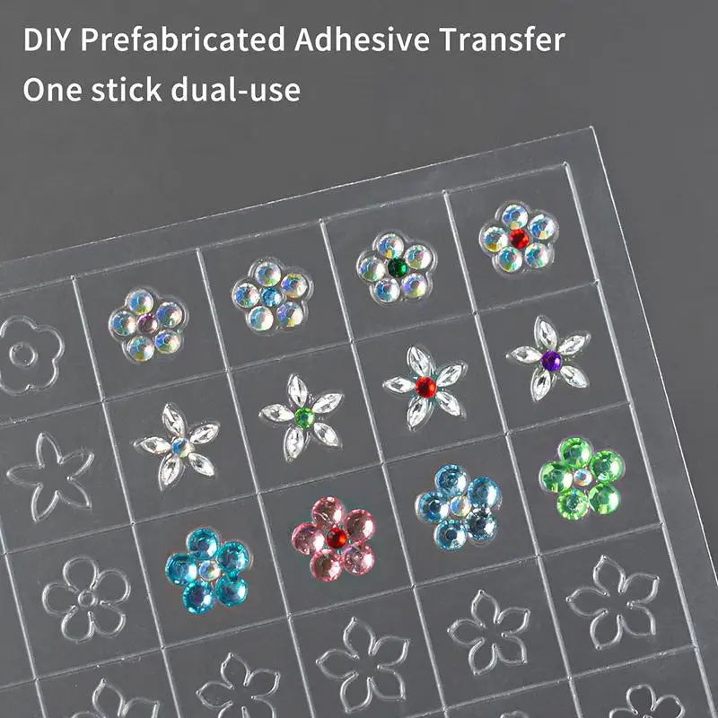 Flower Tulip Butterfly Pattern Hollow Out Nail Art Stickers Colorful Nail Charm Template Stamp Manicure Decals Decoration