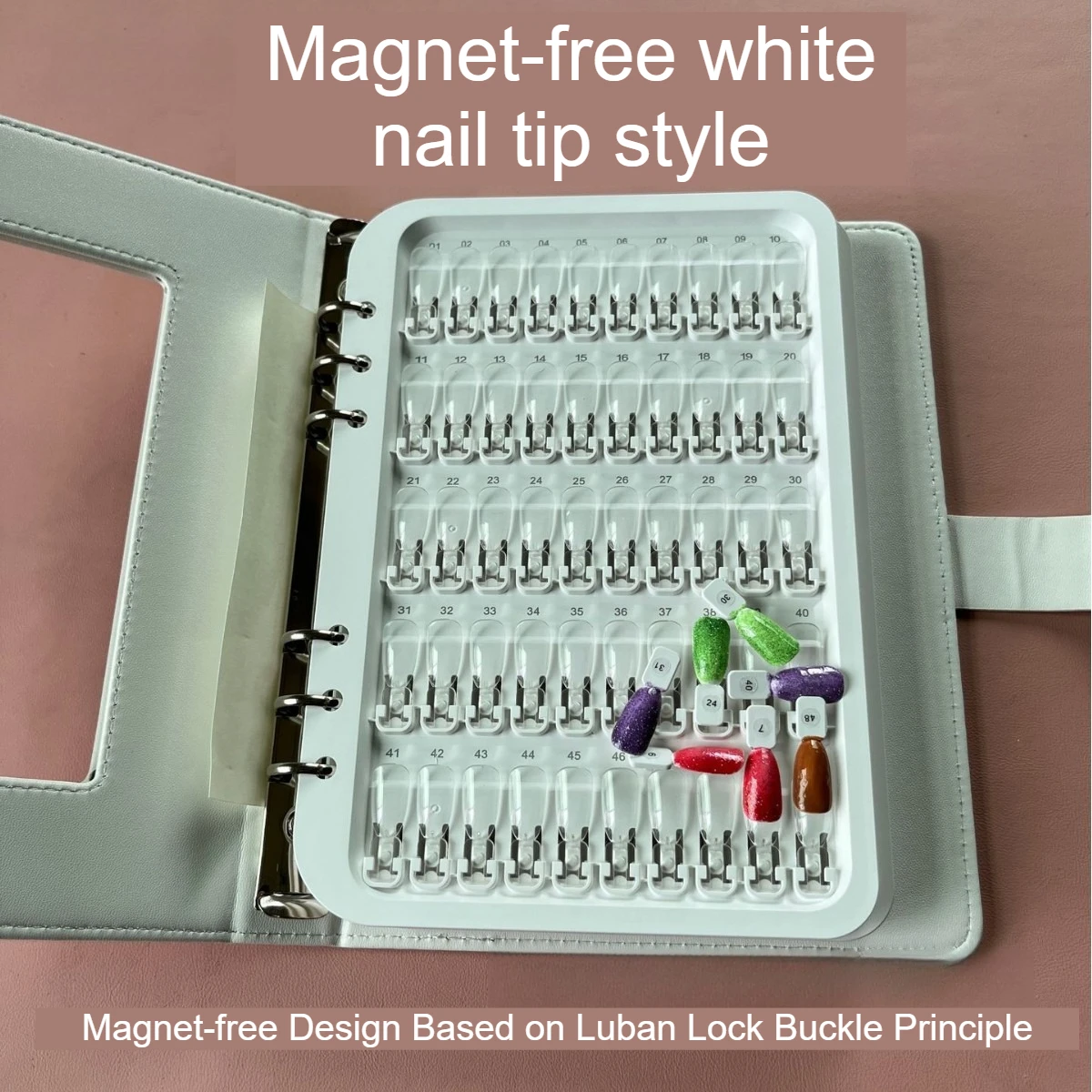 Professional 150 Colors Nail Polish Swatch Book Detachable Display Album No Glue Needed Easy to Update for Salon Home DIY