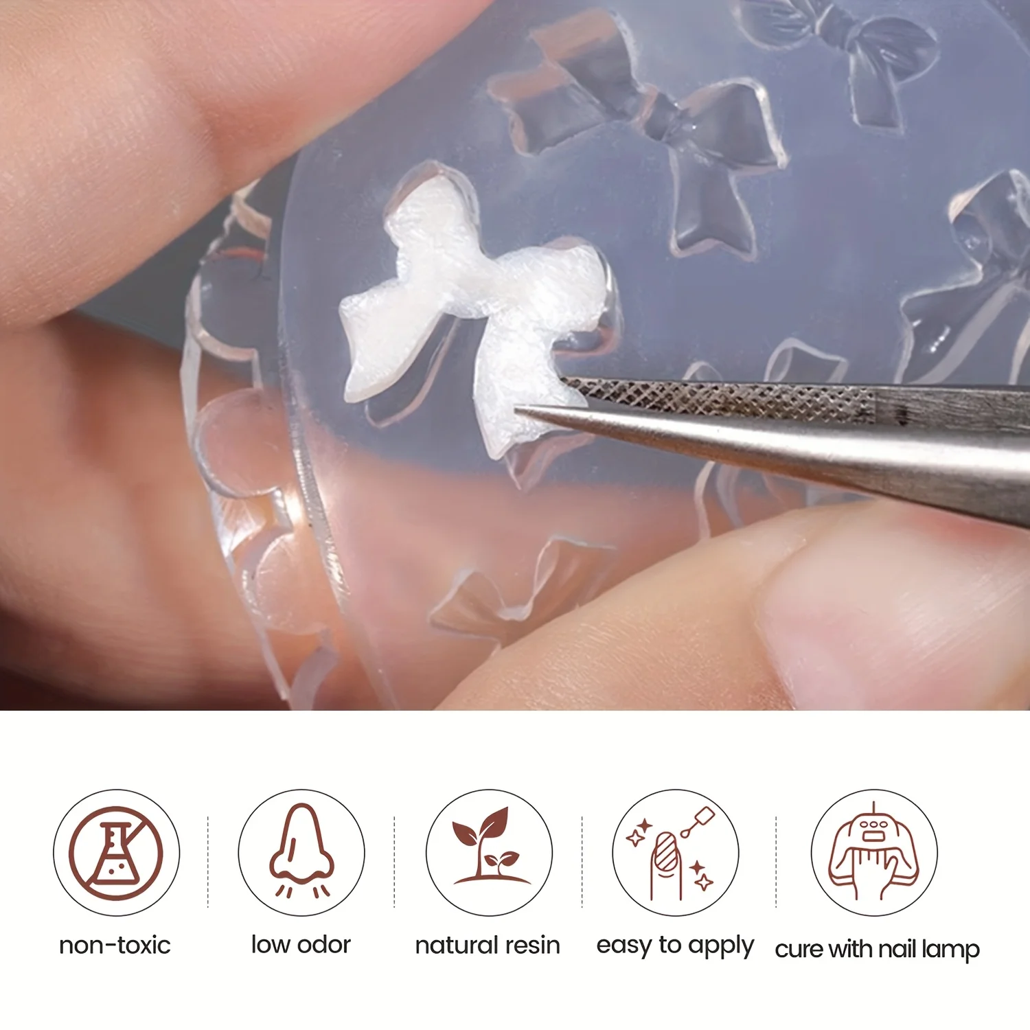 10g 3D Nail Art Gel, UV Curing Floral Design, Creative Flower Butterfly Cartoon Patterns, Manicure Gel Mold, Nail Decoration