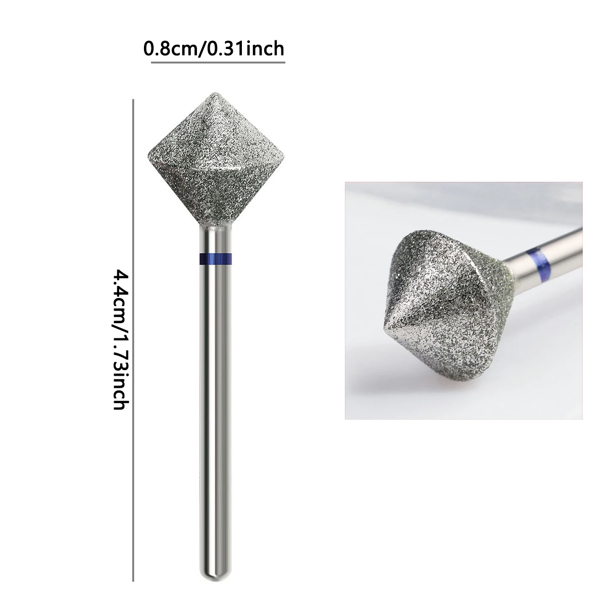 1Pcs Diamond Nail Drill Bits Rotary Cuticle Clean Burr 3/32