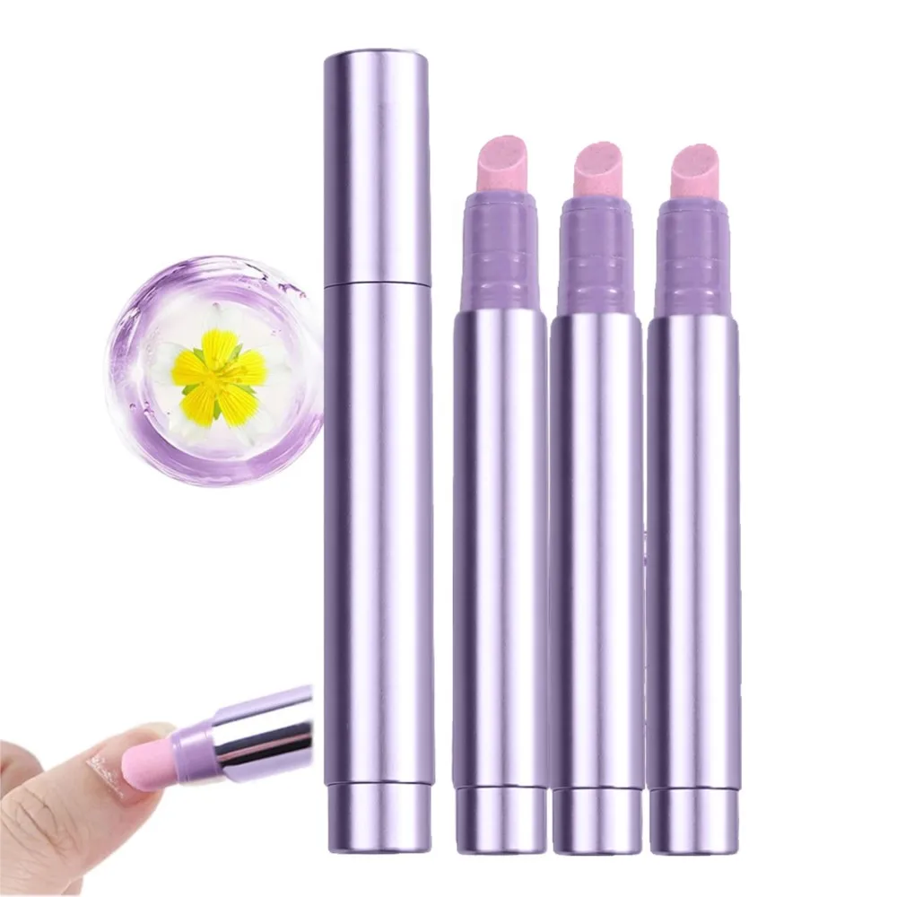 3Pcs 3-in-1 Cuticle Oil Pen with Ceramic Tip Nail Care Pen for Hangnails & Dry Damaged Nails Dead Skin Cuticle Remover Pen